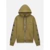 RTA FLOYD ZIP UP HOODIE CHARTREUSE BLACK